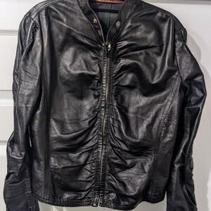 unlined light weight leather jacket